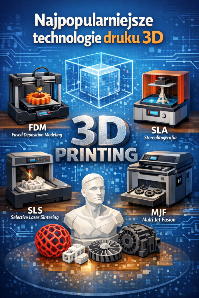 najpopularniejsze technologie druku 3D