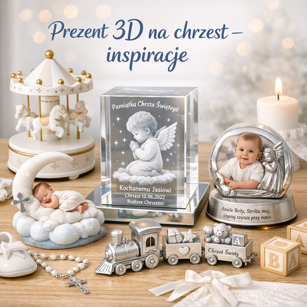 prezent 3D na chrzest