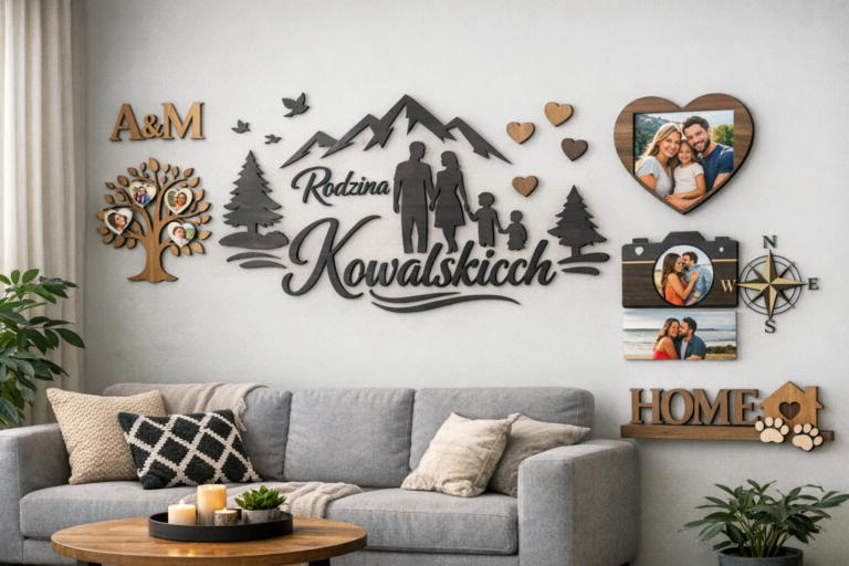 personalizowane dekoracje 3D do salonu