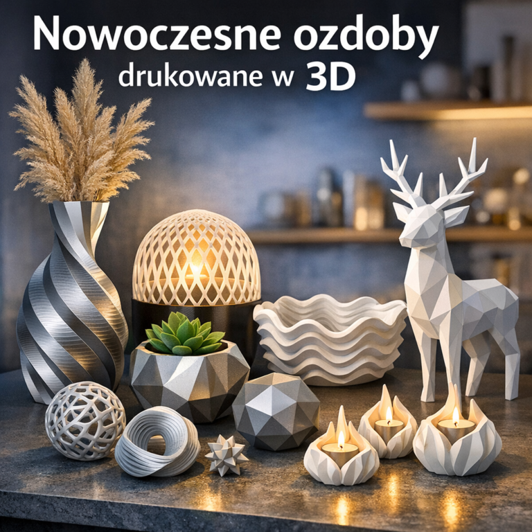 nowoczesne ozdoby drukowane w 3D