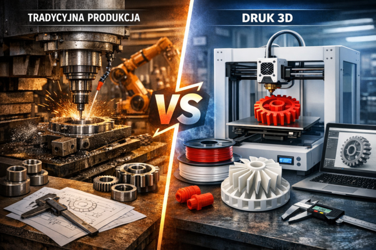 druk 3D a tradycyjna produkcja