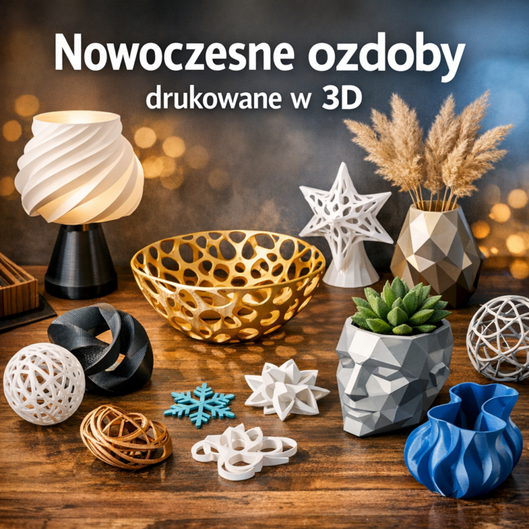nowoczesne ozdoby drukowane w 3D